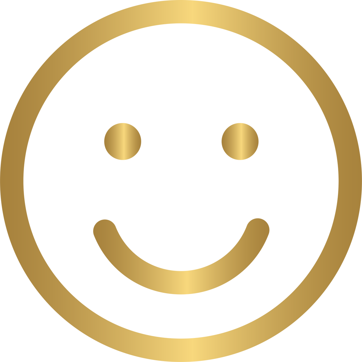 Gold Smiley Face Emoji.