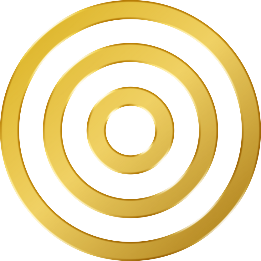 3D Gold Target Icon